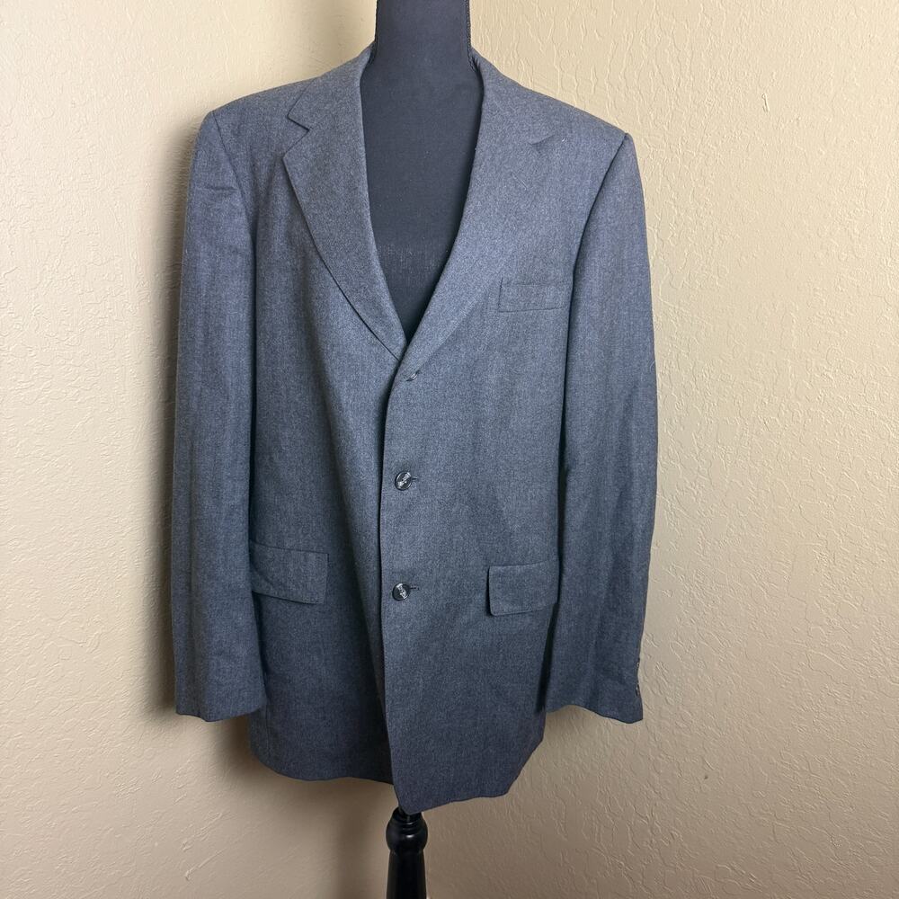 Hart Schaffner Marx Racquet Club Men's Gray 100% Wool Blazer Sport Coat